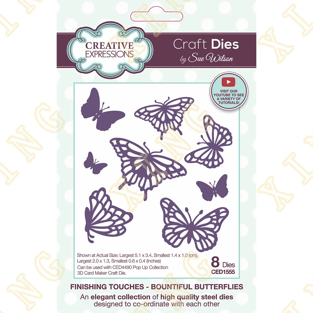 Free Shipping Bountiful Butterflies Cutting Dies Craft Embossing Make Paper Greeting Card Making Template DIY Handmade 2024 New