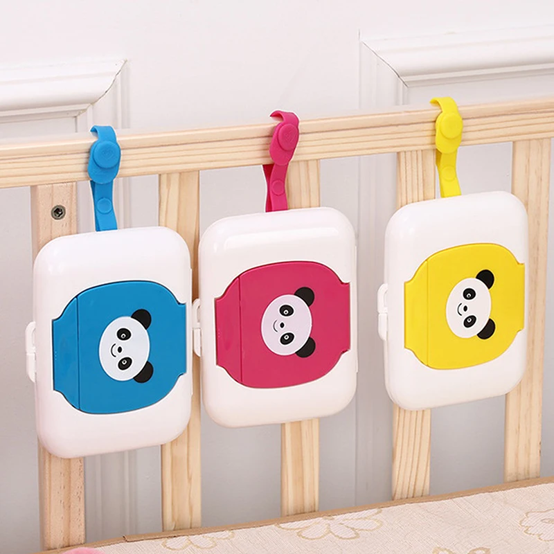 

Baby Wipes Case Wet Wipe Box Dispenser For Stroller Portable Rope Lid Covered Tissue Boxes