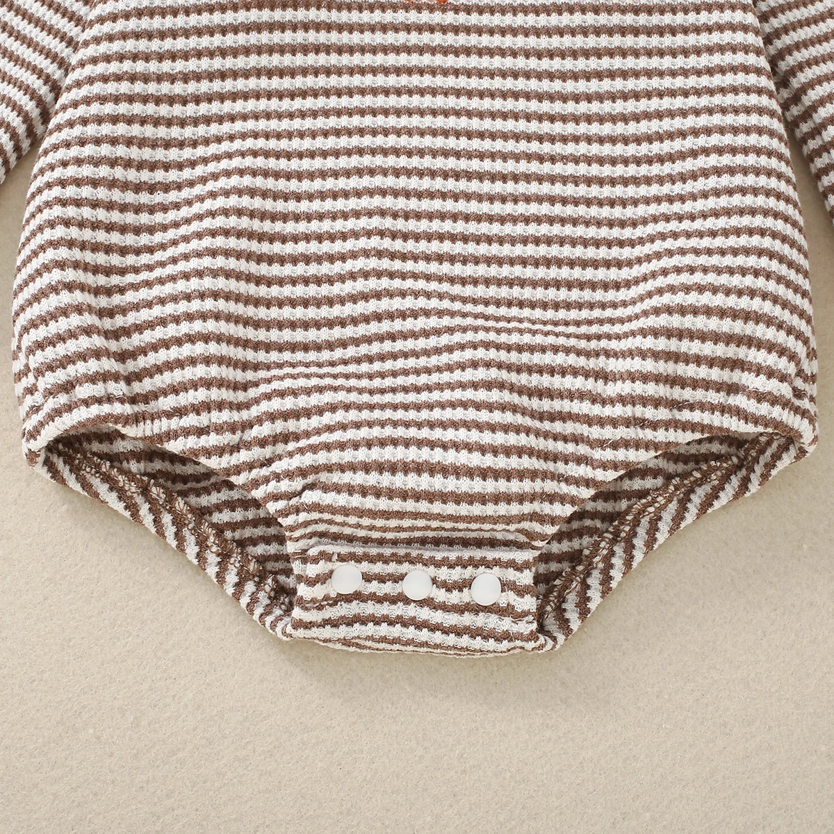 Spring Autumn Unisex Baby Toddler Striped Bee Embroidered Long Sleeve Triangle Romper Casual Home Wear 6