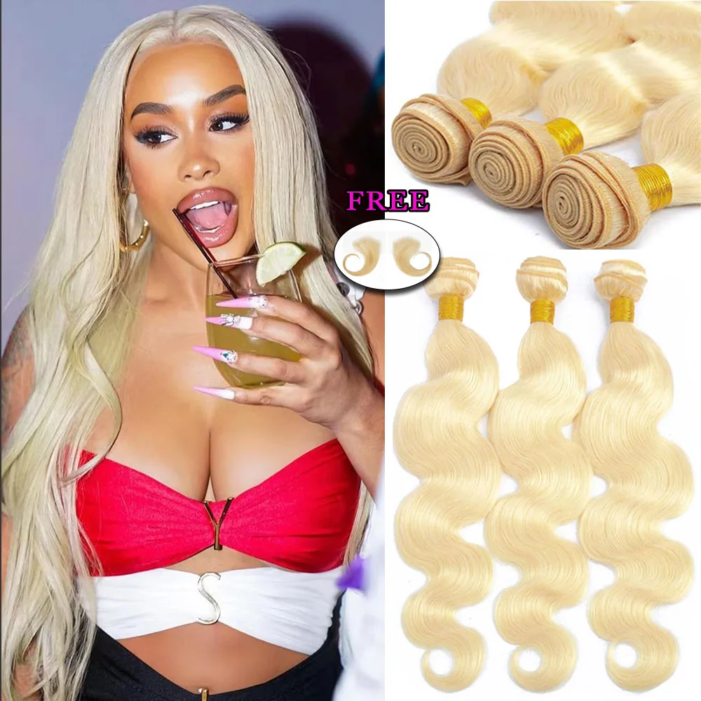 

Цветные 30-дюймовые длинные пучки волос Парики 613 Светлые объемные волны Наращивание бразильских волос Плетение 2/3/5 пучков Наращивание человеческих волос