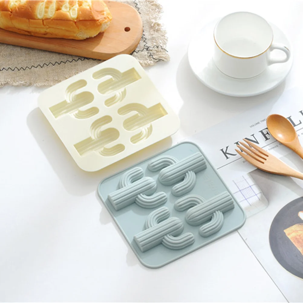 Popsicle Mold Ice Cube Trays Silicone Molds DIY Tool Summer Beige Cactus Shaped Soap