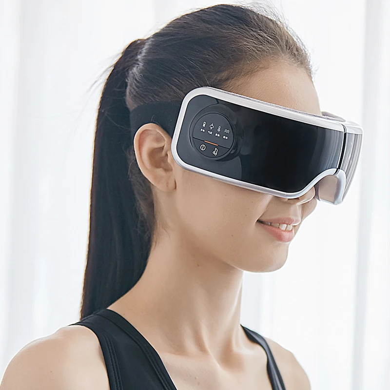 

Smart Library Electric Air Pressure Eye Fatigue Relief 3D Vibration Infrared Heat Compress Digital Eye Massager With Music