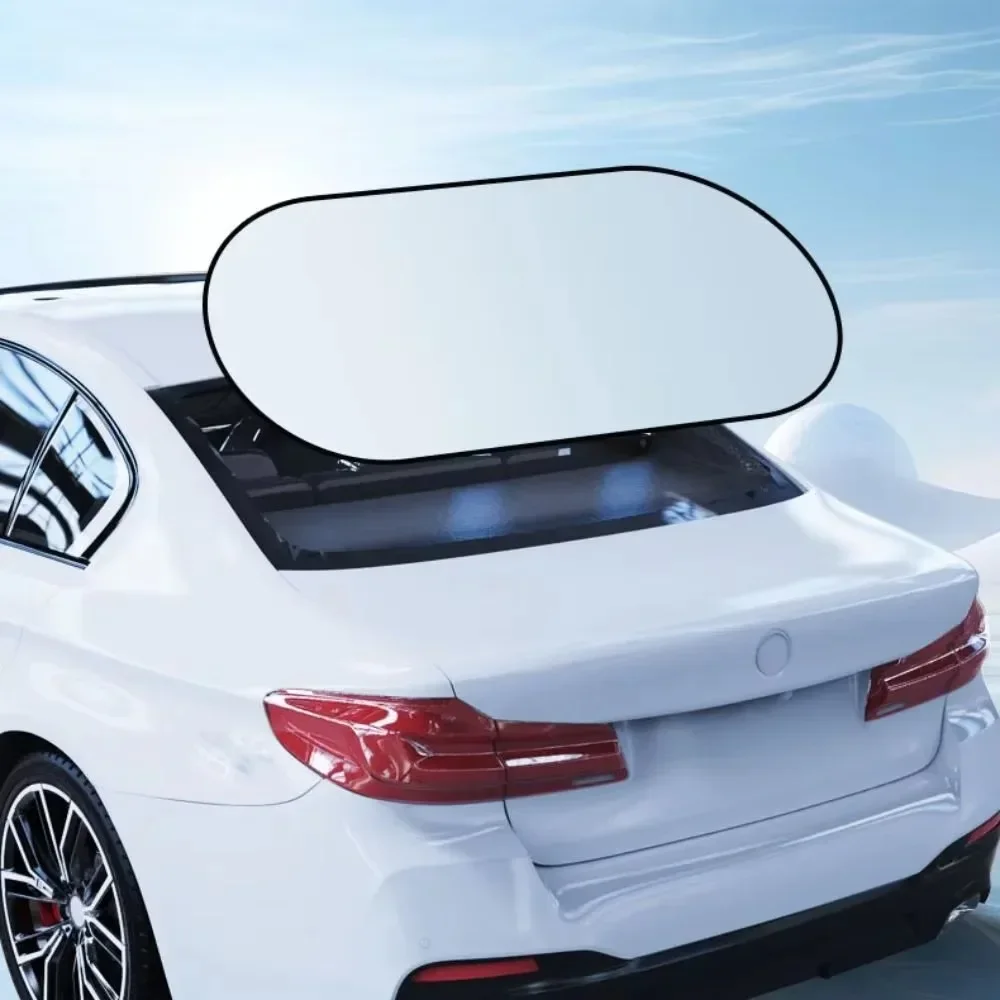 Folding Car Rear Window Sun Visor - UV Protection Sun Shade with Suction Cup Mount, Easy Installation