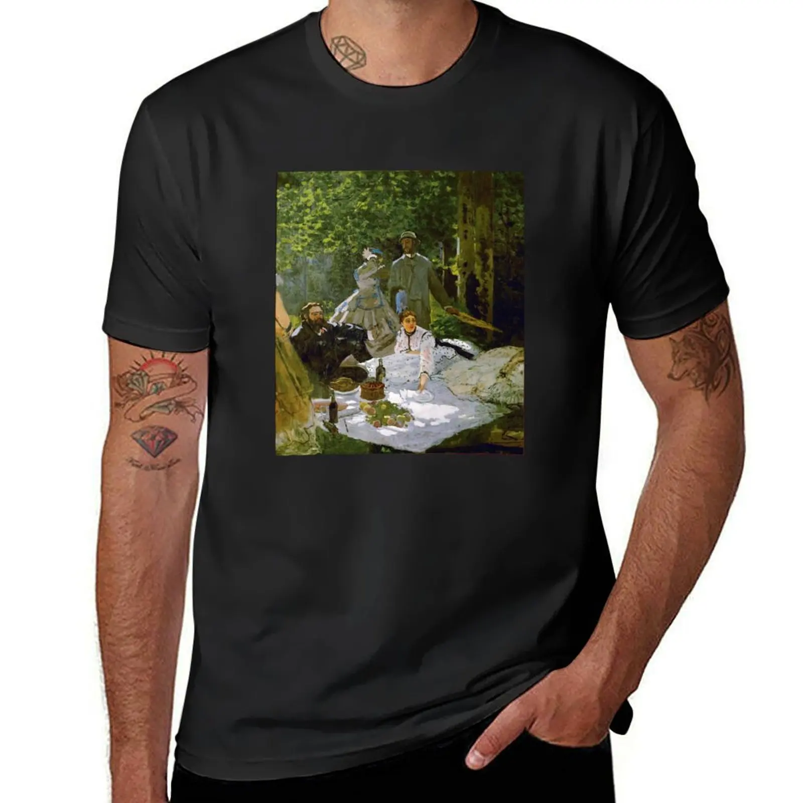 

Claude Monet Le Déjeuner sur l'herbe Lunch on the Grass T-Shirt sublime quick drying tops mens graphic t-shirts funny