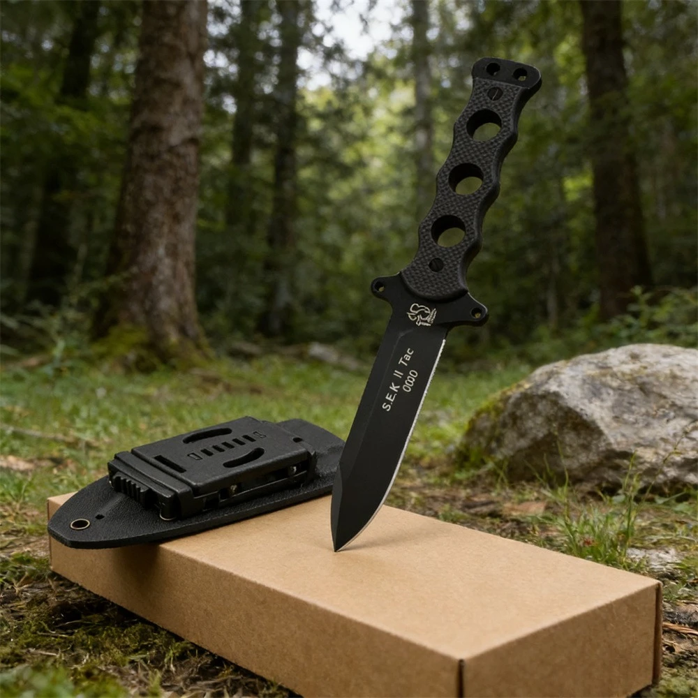 

Eickhorn S.E.K. Охотничий нож II TAC Full Tang с фиксированным лезвием, сталь DC53, ручкой G10, универсальный инструмент для защиты на открытом воздухе