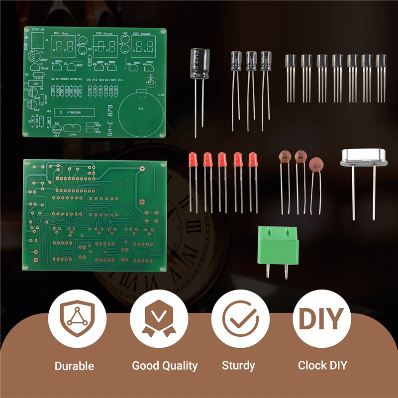 

Superb AT89C2051 6 Digital LED Display Electronic Clock DIY Kit Receiver For Arduino Flux