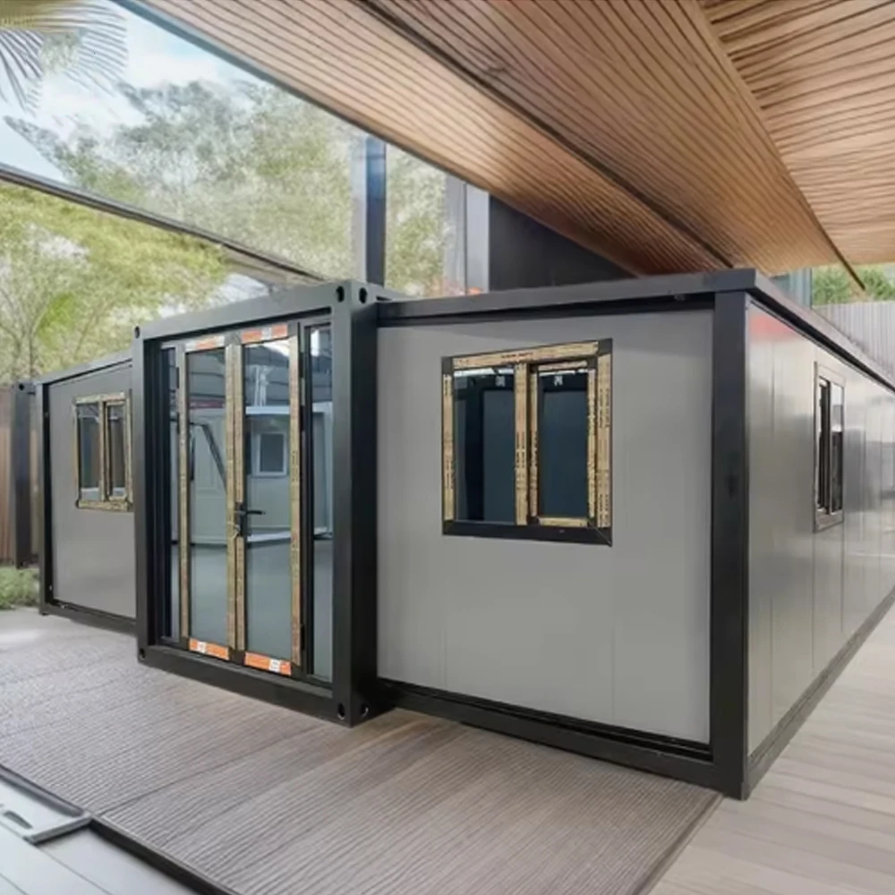 Folding Expandable Container House with Light Steel Construction Waterproof & Insulated Modern Design 3 Bedrooms Container Homes