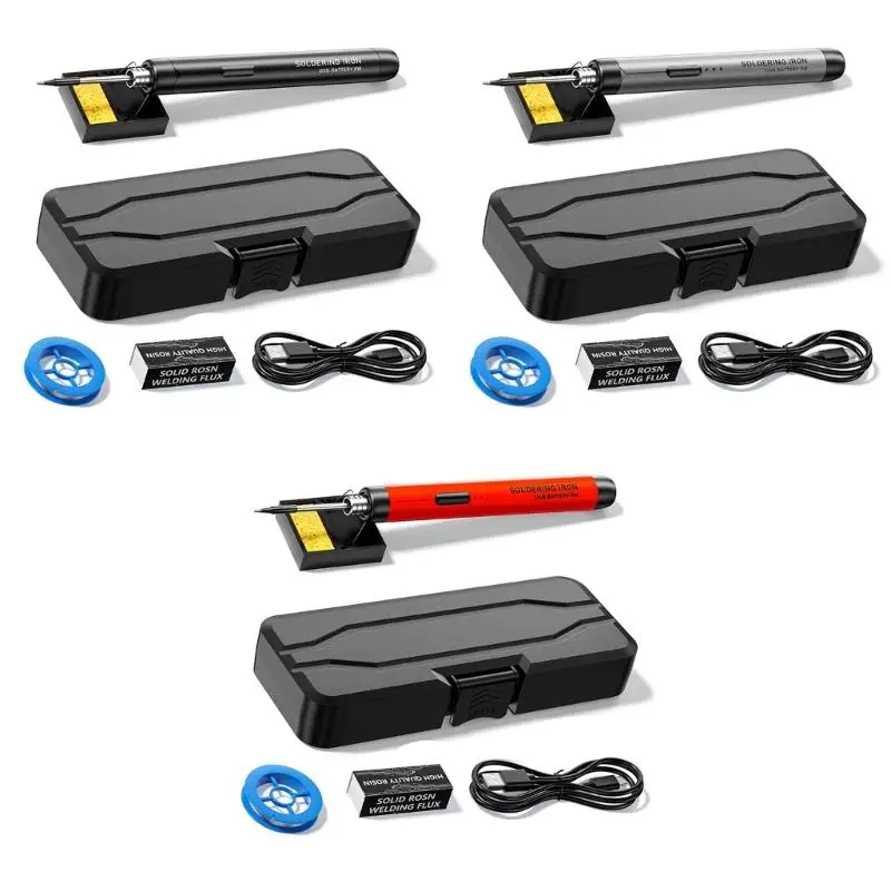 

Upgraded 5V USB Pocket Size Portable Soldering Iron Station Set 3 Gear Temperature Adjustment 800mAh Battery