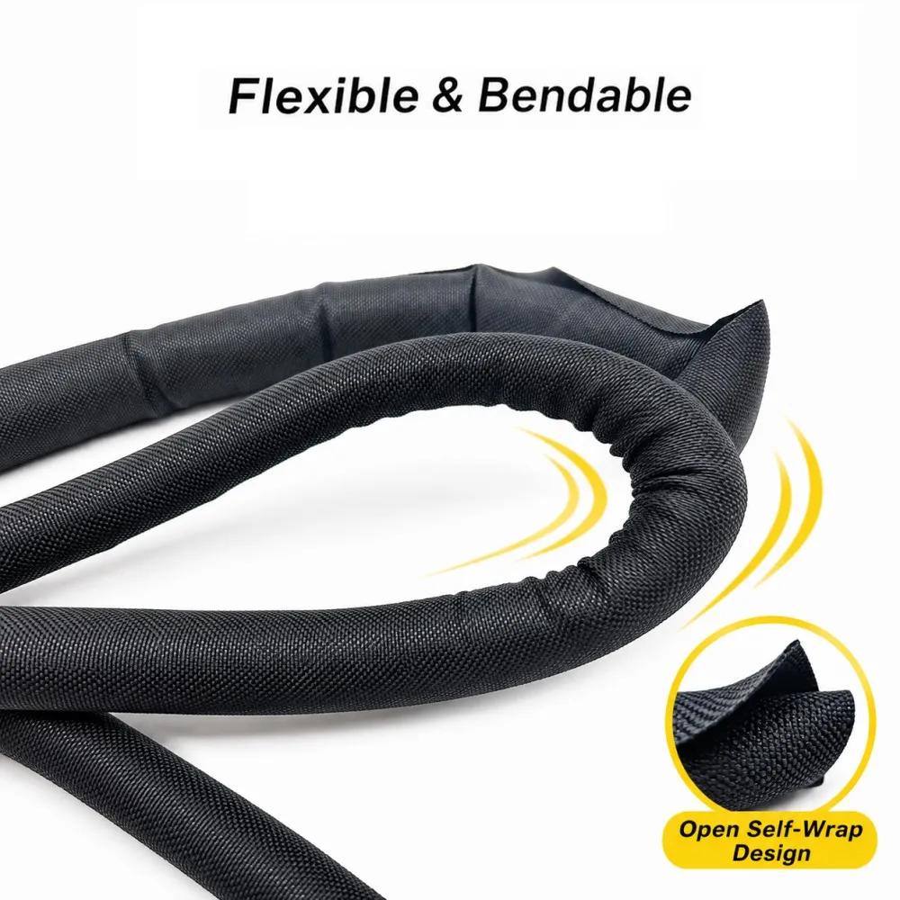 ID 3-50mm Self Closing PET Expandable Braided Sleeve Line Organizer Insulated Wrap Self Close Sleeve Wire Wrap Protect Sheath