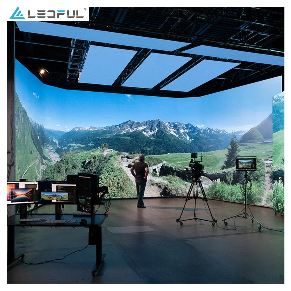 2026 P1.95 P2.6 UHD 3D XR Virtual Studio LED Screen VR Production 8K 4K Virtual Production Indoor LED Display Panel for TV Studi
