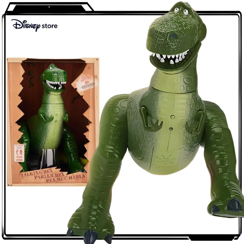 Disney original toy story rex boneca de pelúcia 230mm anime figuras de ação brinquedos para meninos presente natal modelo colecionável ornamentos