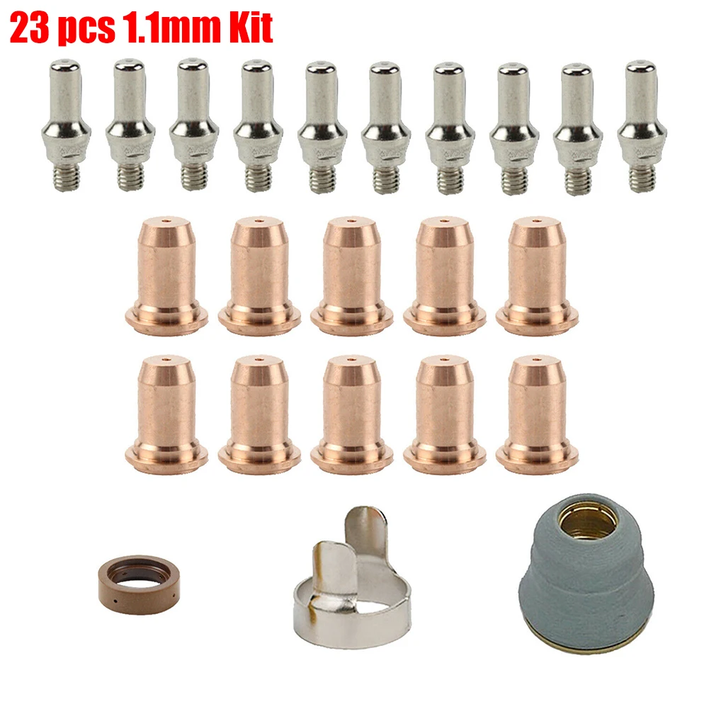 Plasma Torch Consumable Kit 0.9mm 1.1mm 0.9mm Cutting Electrode Tip Cup ForPrimeWeld Plasma Cutter Plasma Cutter Kit