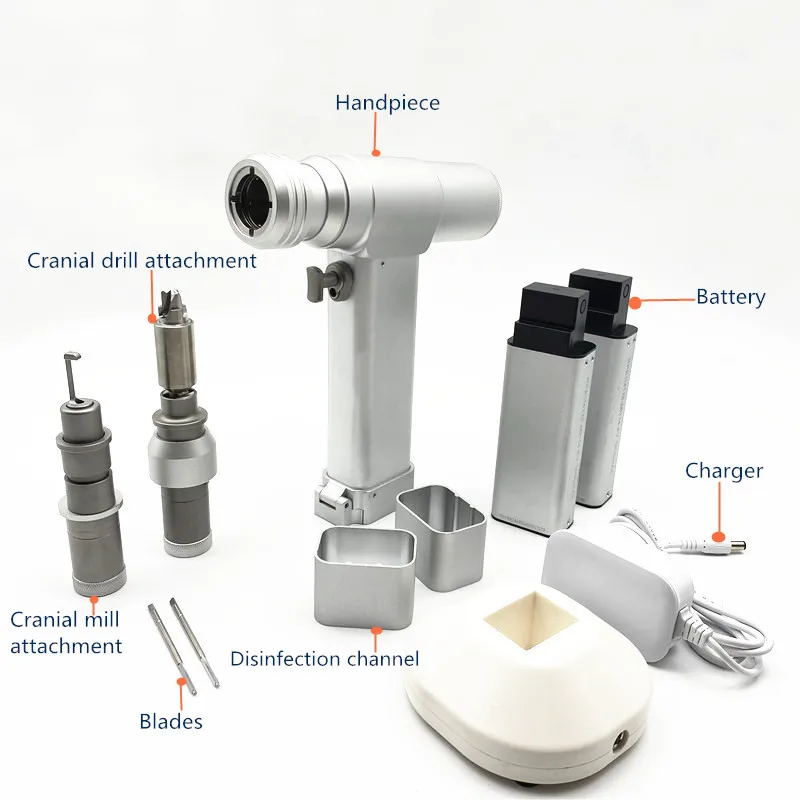 Orthopedics Craniotomy Drill Mill System for Cranial and Neurosurgery Instruments Electric Bone Drill