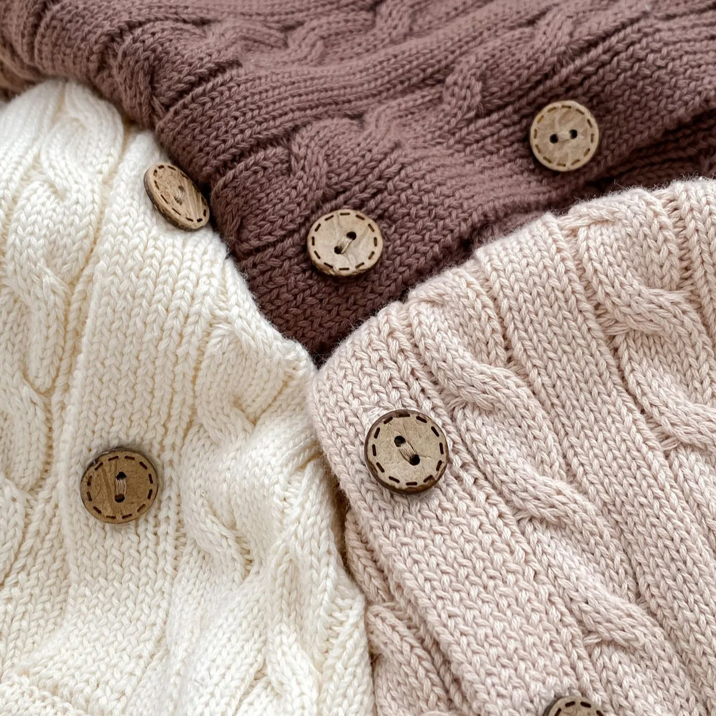 0-3T Newborn Baby Sweater Cardigan Kid Baby Boy Girl Winter Clothes Knit Top Long Sleeve Thick Warm Knitwear Coat Outfit