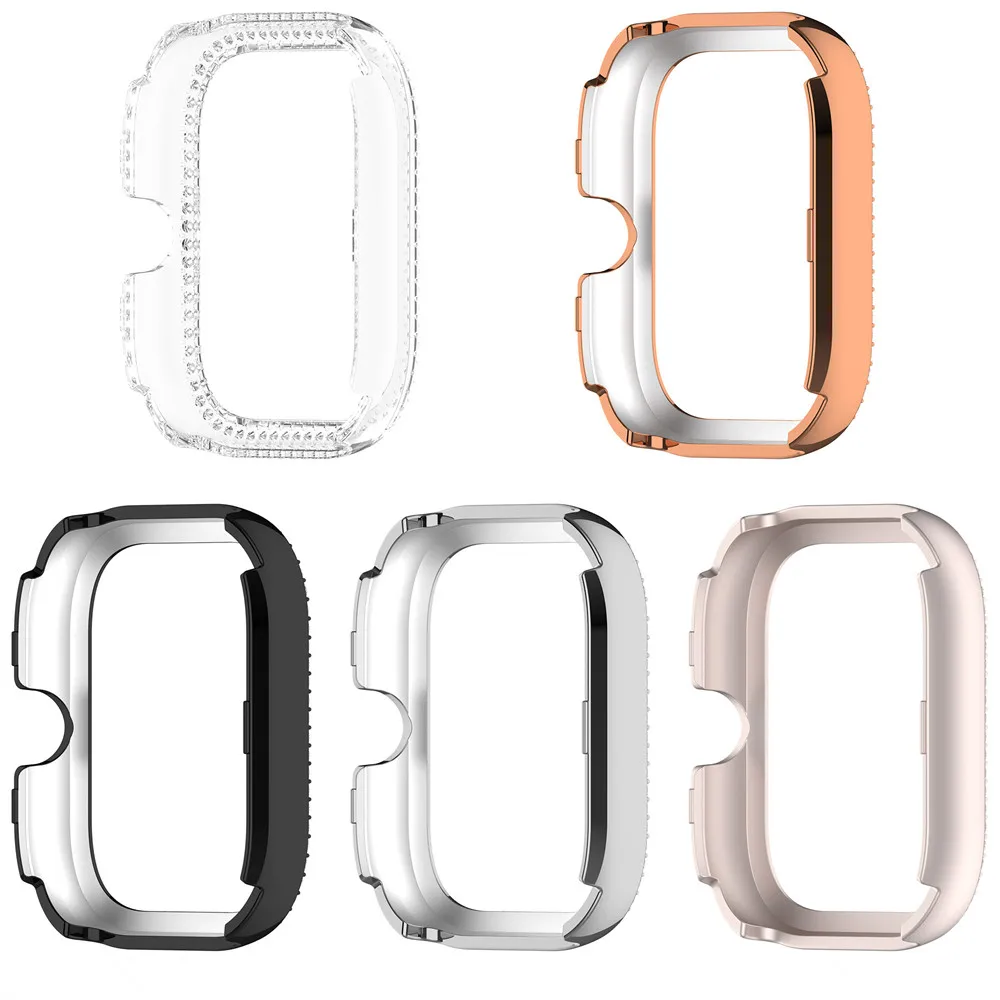 레드미 워치 4 5용 보호 커버 케이스 다이아몬드 장식 보호 범퍼 레드미 워치5 eSIM 프레임 쉘 케이스 액세서리