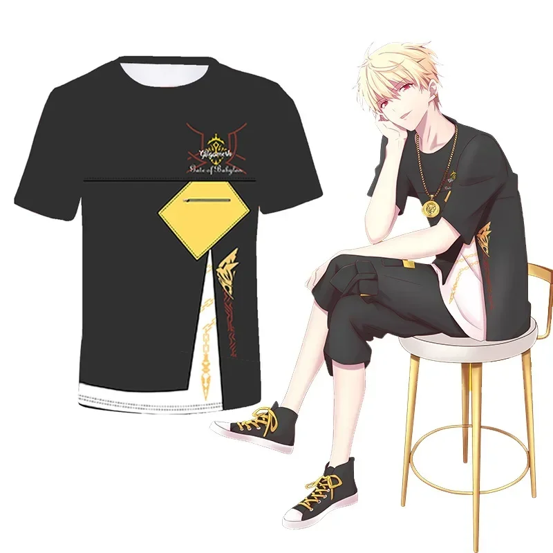 Coslan Anime My Hero Academia Bakugou Katsuki Cosplay Costume Summer Daily Fashion T-shirt Uniform Anime Outfits Cos New 5XL