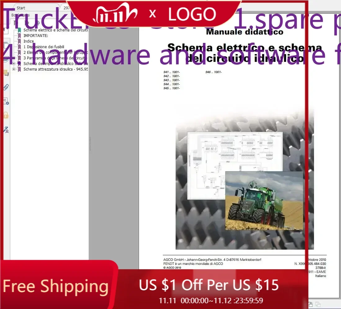 

ТРАКТОР FENDT TruckEPC3, 17,1 ГБ, обновленный в формате PDF, диаграммы 2022, руководство по эксплуатации и руководство по мастерской, ИТАЛЬЯНСКИЙ DVD