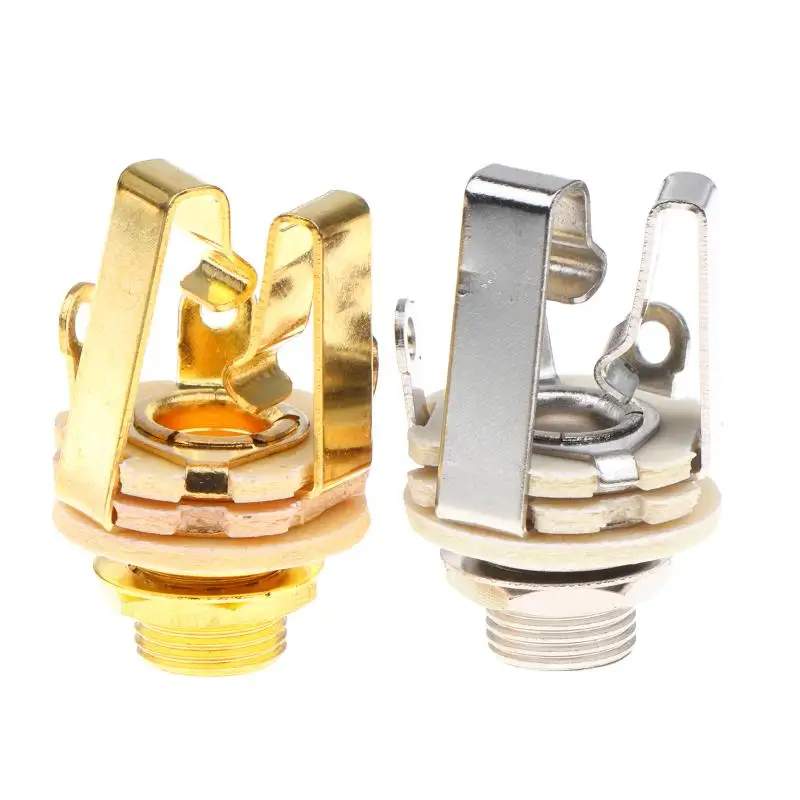 Electric Guitars 1/4 Stereo Jacks 6.35mm 3 Pole Input Sockets for Optimal Sound Connection