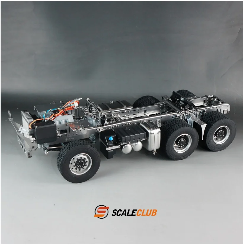 Scaleclub Model 1/14 For Man Tractor Upgrade 6x4 6x6 Full Metal Chassis For Tamiya RC Trailer Tipper Car Diy Parts