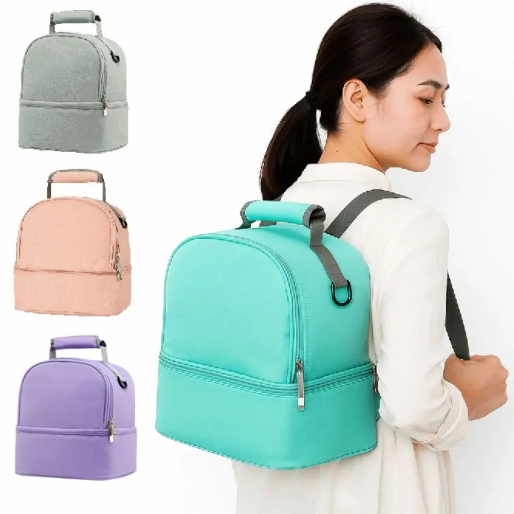 

Nylon Insulation Mommy Backpack Double Layer Milk Preservation Baby Diaper Bag Multifunctional Large Capacity Mommy Shoulder Bag