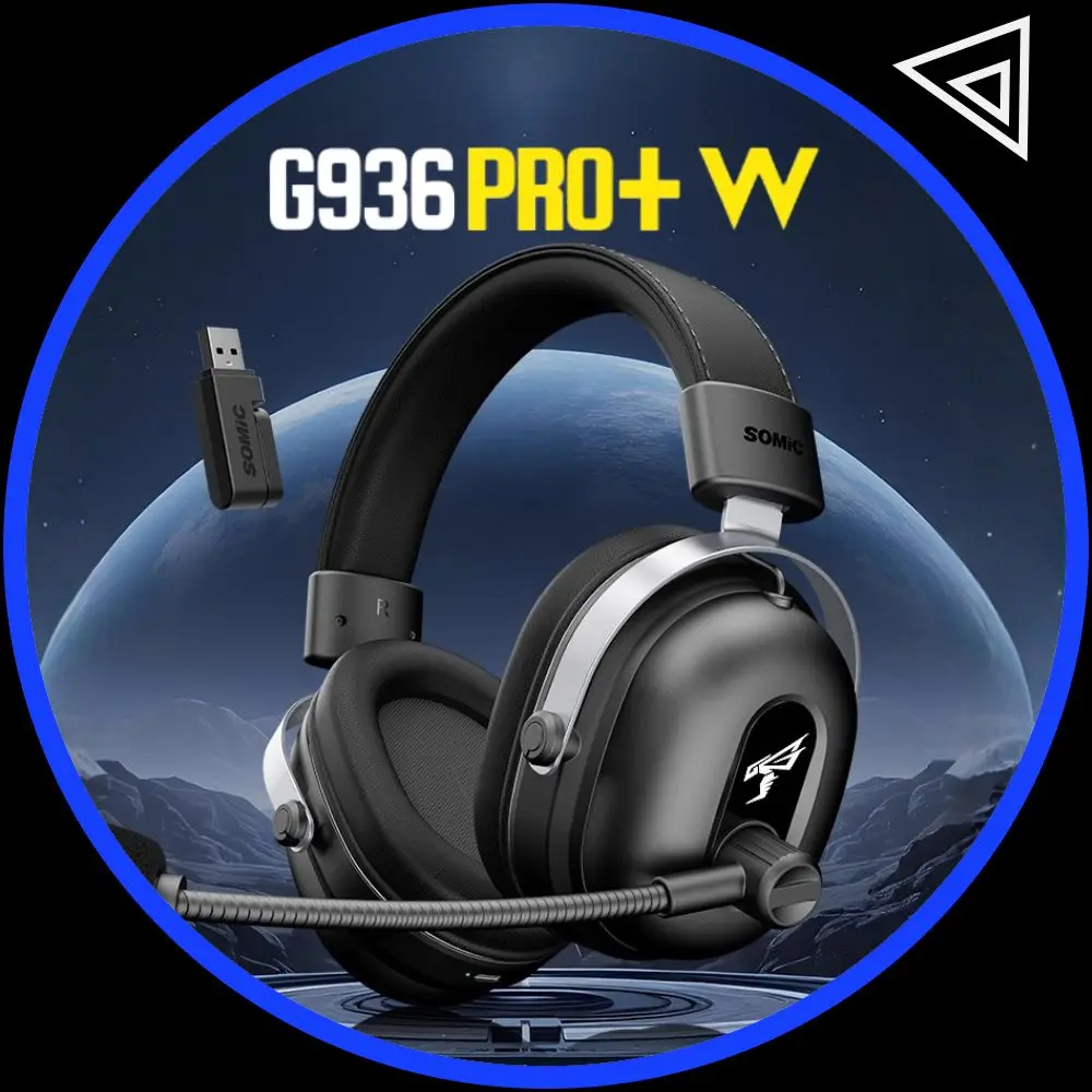 

New Somic G936PRO+W Wireless Four-Mode Headphones Game Edition Headsets 2.4G Type-C Interface Phone Tablet Esports Earphones