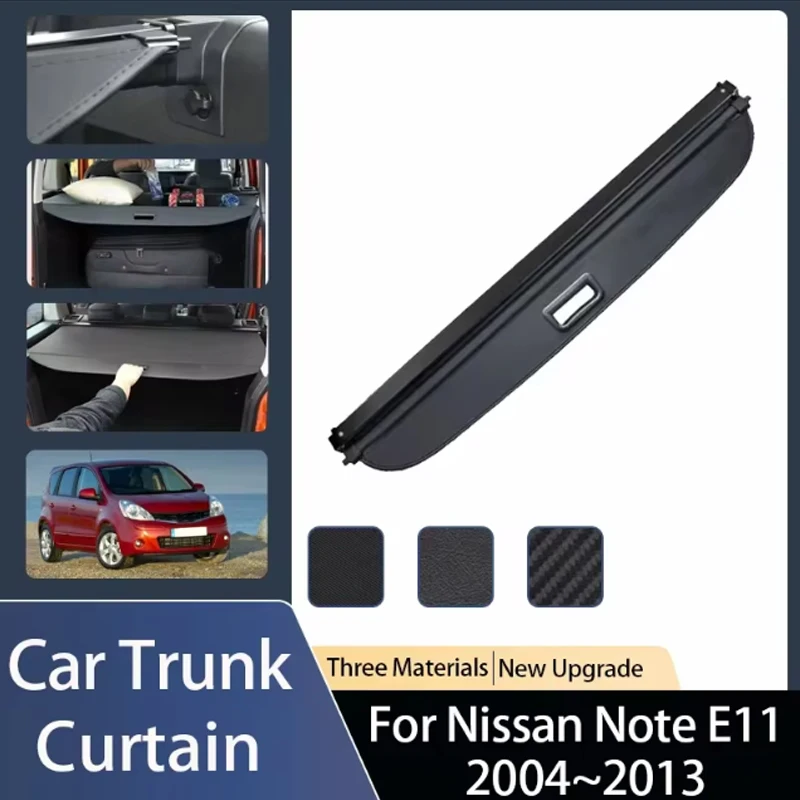 For Nissan Note E11 2004 2005 2006 2007 2008 2009 2010 2011 2012 Trunk Curtain Mat Rear Curtain Retractable Interior Accessories