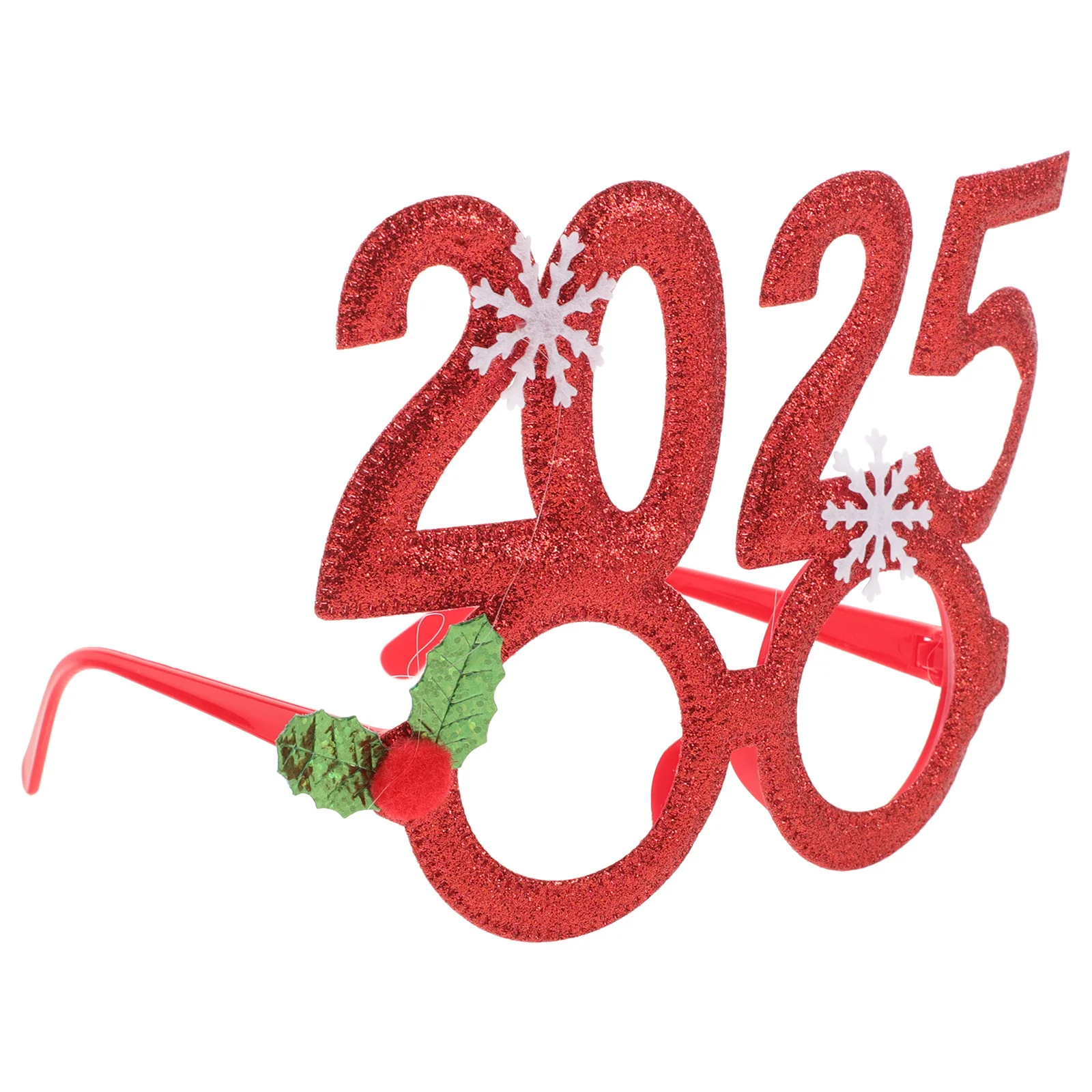 

2025 Christmas Gold Party Glasses Xmas Eyewear Frames Holiday Photo Booth Props Christmas Glasses Frames Party Eyeglasses