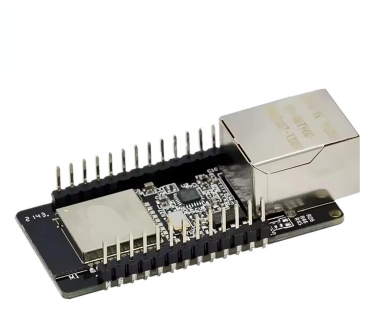 WT32-ETH01 ESP32 Ethernet WiFi Bluetooth Module, 10/100M RJ45, UART Serial to LAN, 4MB Flash, AT Commands