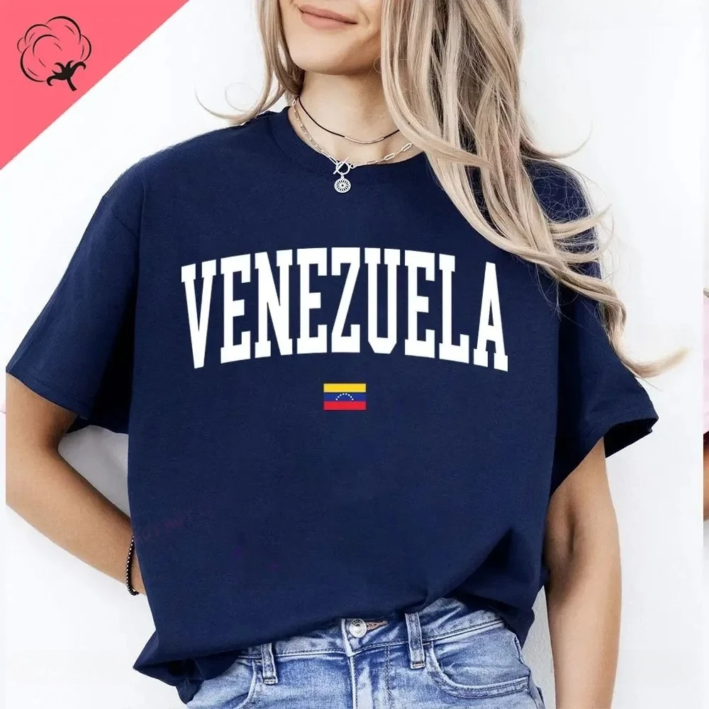 

Summer Venezuela Women T-Shirt Proud Venezuelan Venezuela Flag Unisex Streetwear High Quality Crew Neck Tshirt Short Sleeve Tops