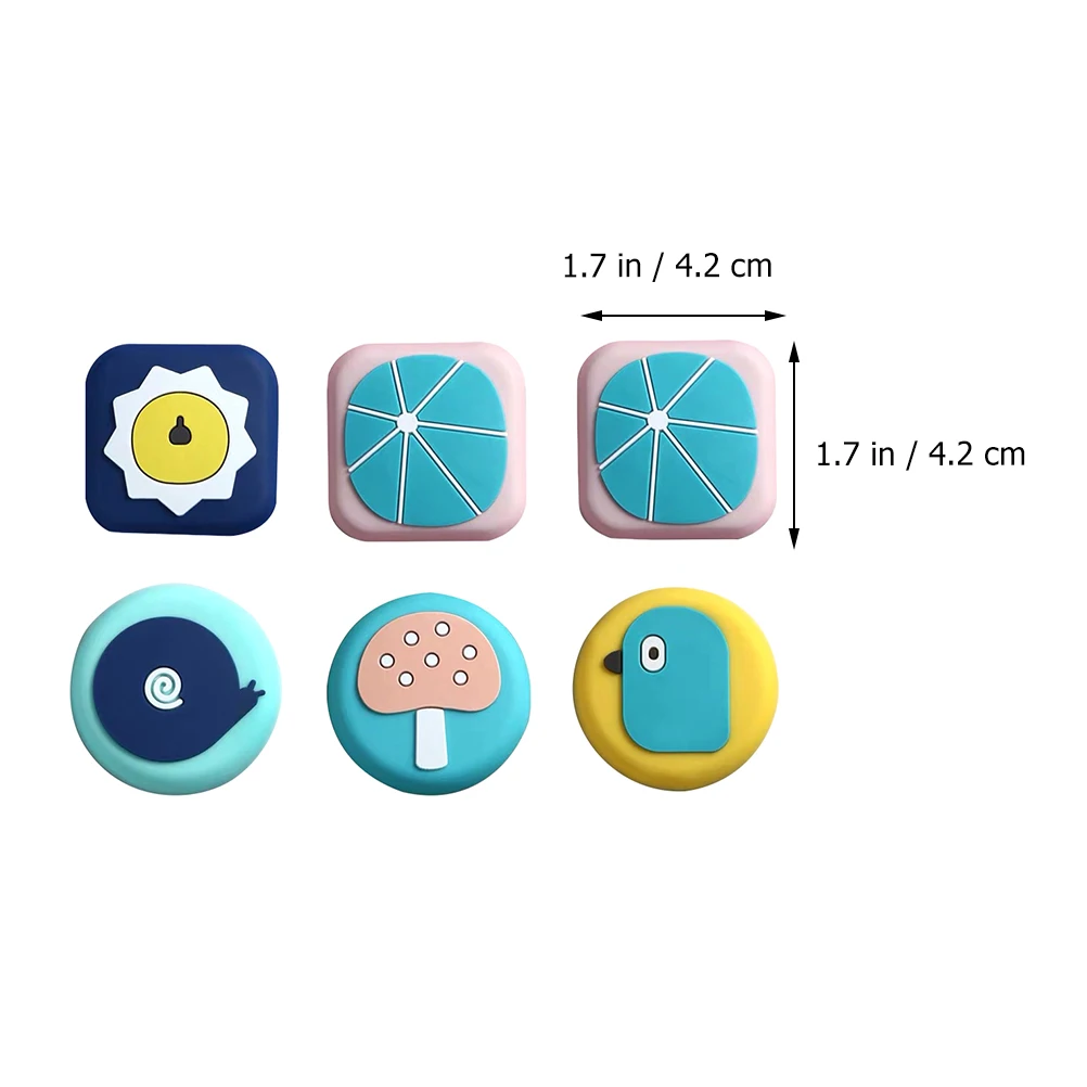 6pcs Knob Stopper Colorful Silicone Wall Protector Pad Bumper Crash Cushion Furniture Hardware Environmental