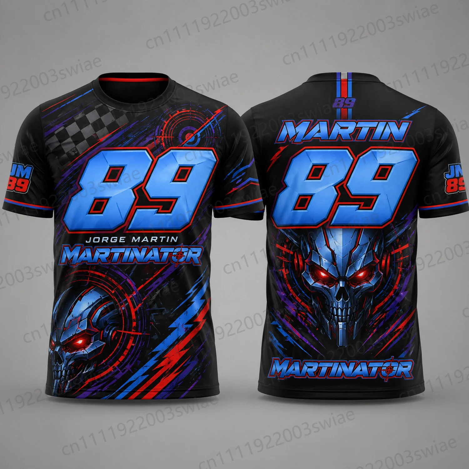 2026 Neues Sommer-Herren-Trikot Jorge Martin 89 Moto Racing Factory Team AI Design Kurzarm-T-Shirt für Fans Kinder/Erwachsene Top