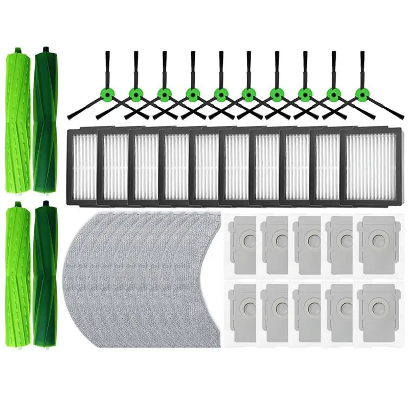 SOFT-Dust Bag Drum& Side Brush Replacement Set For Irobot Roomba Combo J7+ , For Roomba Combo J9+ Robot Vacuum Cleaner Accessory