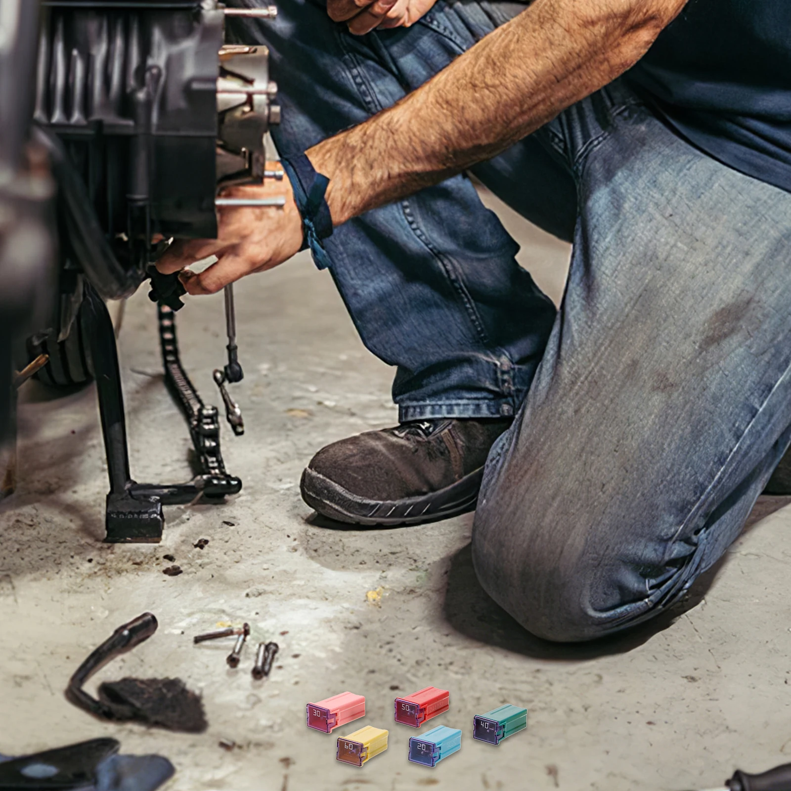 

10 шт., цветной автомобильный блок предохранителей, ассортимент 20a-60a, комплект автомобильных предохранителей для грузовиков, внедорожников, пикапов, обслуживания цепи автомобиля