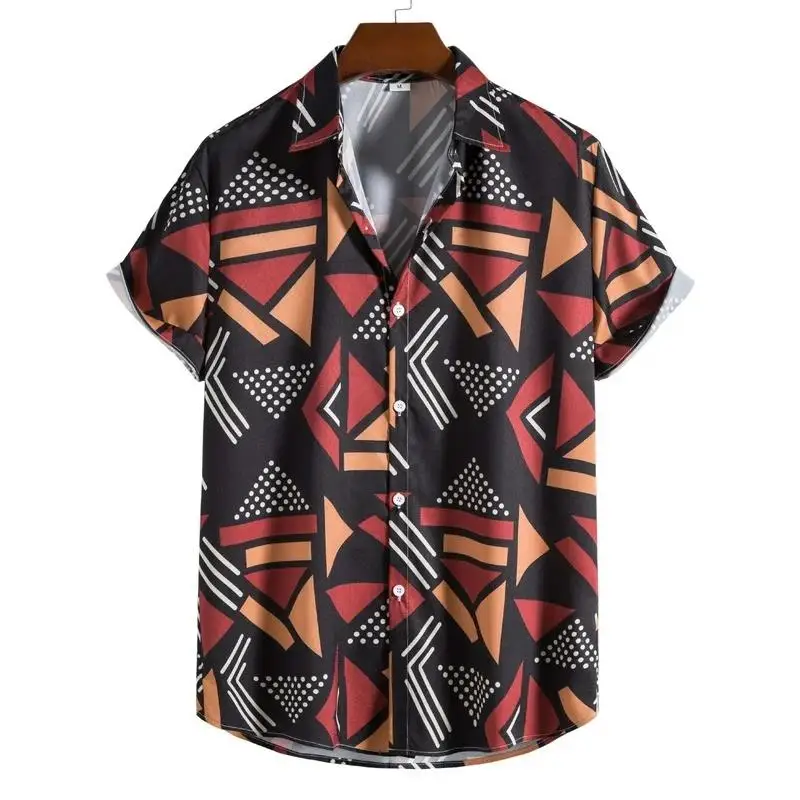 Hawaiian Shirt 2022 Summer New Men\'s Shirts Casual Fashion Trend Lapel Printed Short Sleeve Camisas Para Hombre