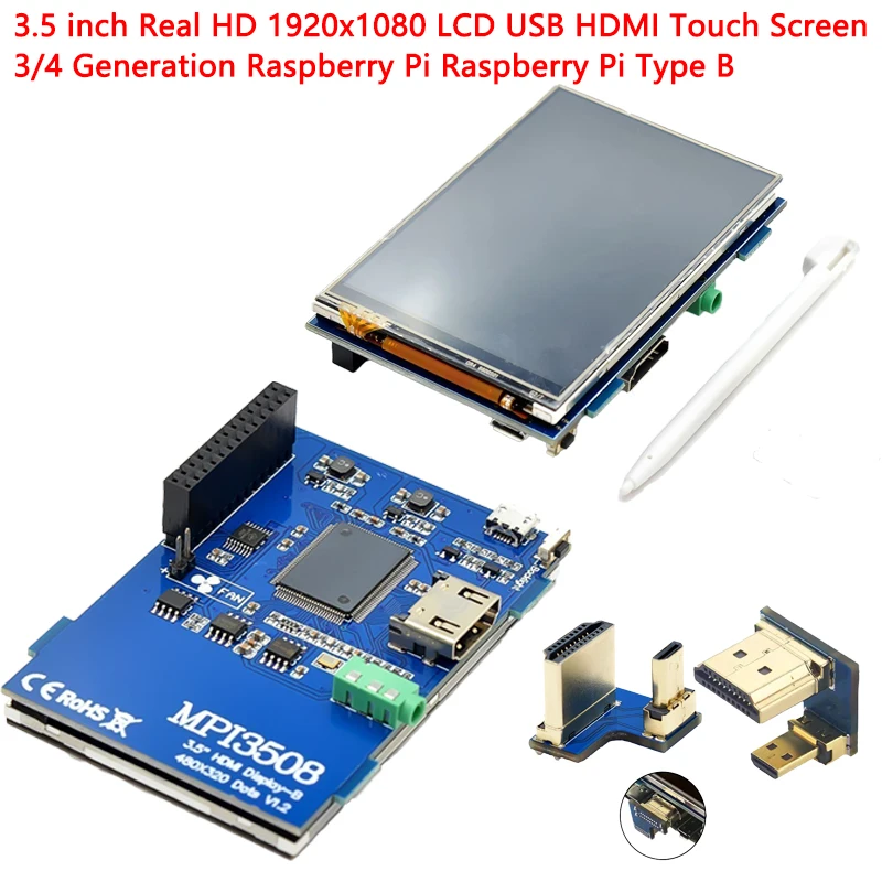 3.5 inch Real HD 1920x1080 LCD USB HDMI Touch Screen for Raspberri 3 Model B / Orange Pi (Play Game Video)MPI3508