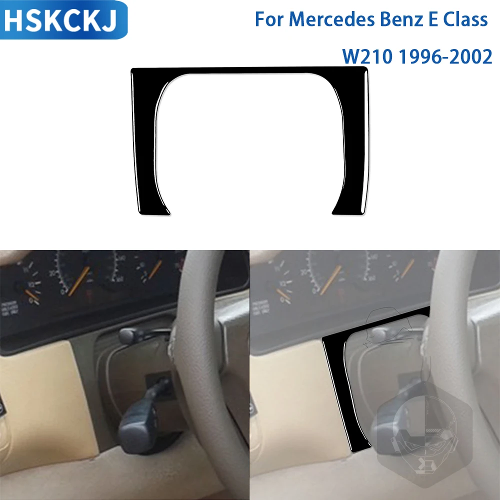 

For Mercedes Benz E Class W210 1996-2002 Black Plastic Car Accessories Interior Speedometer Frame Cover Trim Decorative Sticker