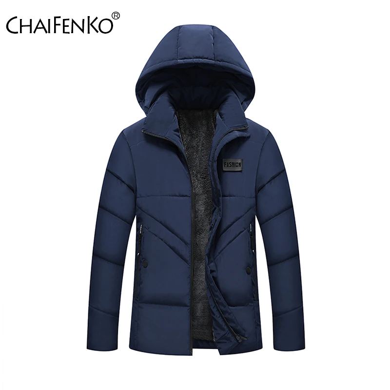 Winter Fashion Solid Keep Warm Men Coat New Casual Thickening Fleece Windproof Jacket Outdoors Loose Comfort Removable Hat Parka