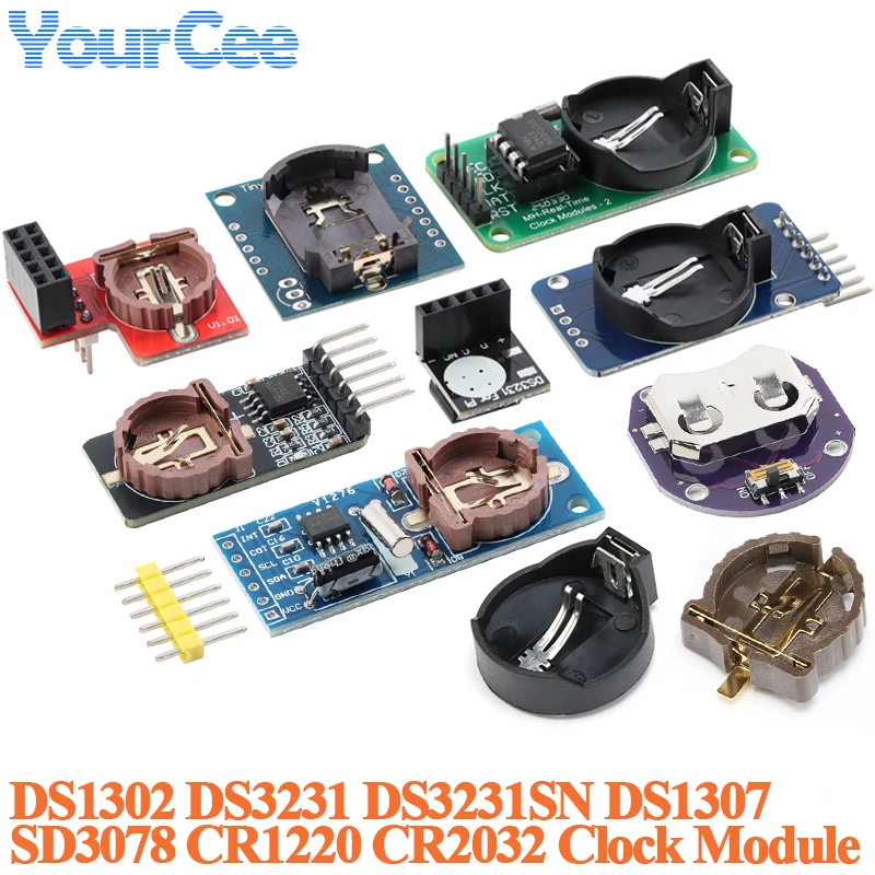 2pcs/1pc DS1302 Real Time Clock Module for Arduino AVR ARM PIC CR2032 Battery Holder DS3231 AT24C32 IIC DS1307 SD3078 DS3231SN