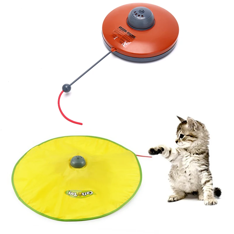 Interactive Cat Toy Electric Turntable Cat Training Funny Cat Spinning Chase Toy