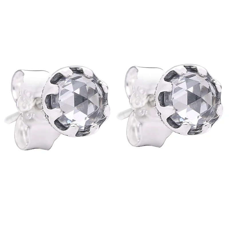 Pendientes asimétricos de Plata de Ley 925 auténtica para mujer, Arete Circular de corazones de amor, estrellas, grupos de margaritas, corona, regalo de joyería