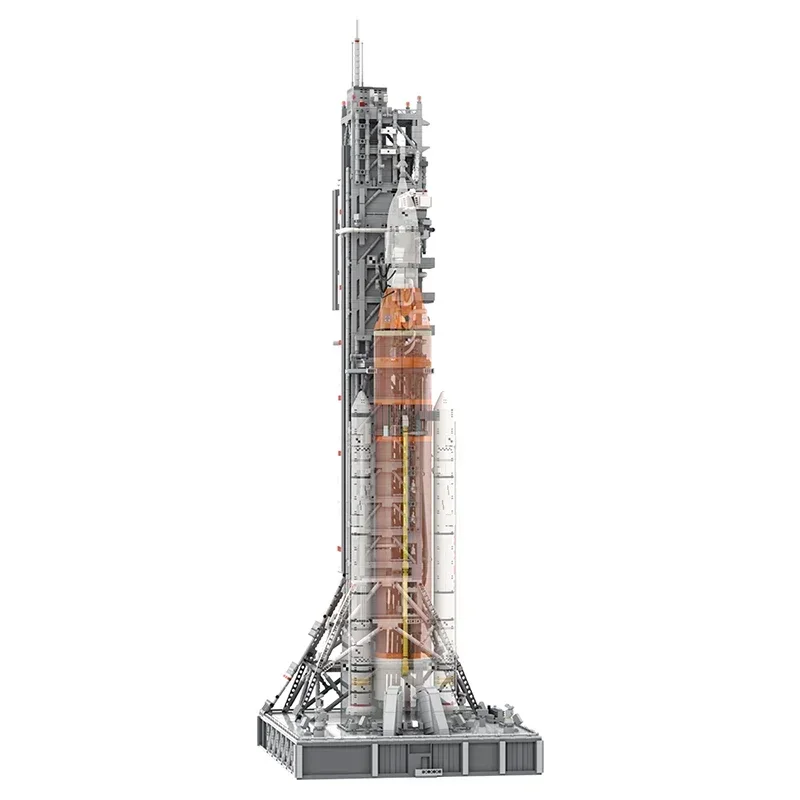 BuildMoc SLS Mobiele Launcher Toren Raket Bouwstenen Set Ruimte Militaire Carrier Bricks Speelgoed Kinderen Verjaardag Kerstcadeau