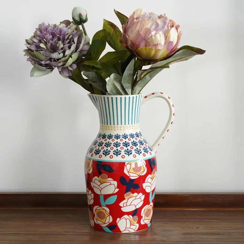

Nordic designer fashion floral shape water rise vase festive home decoration New Year flower arrangement living room decoration