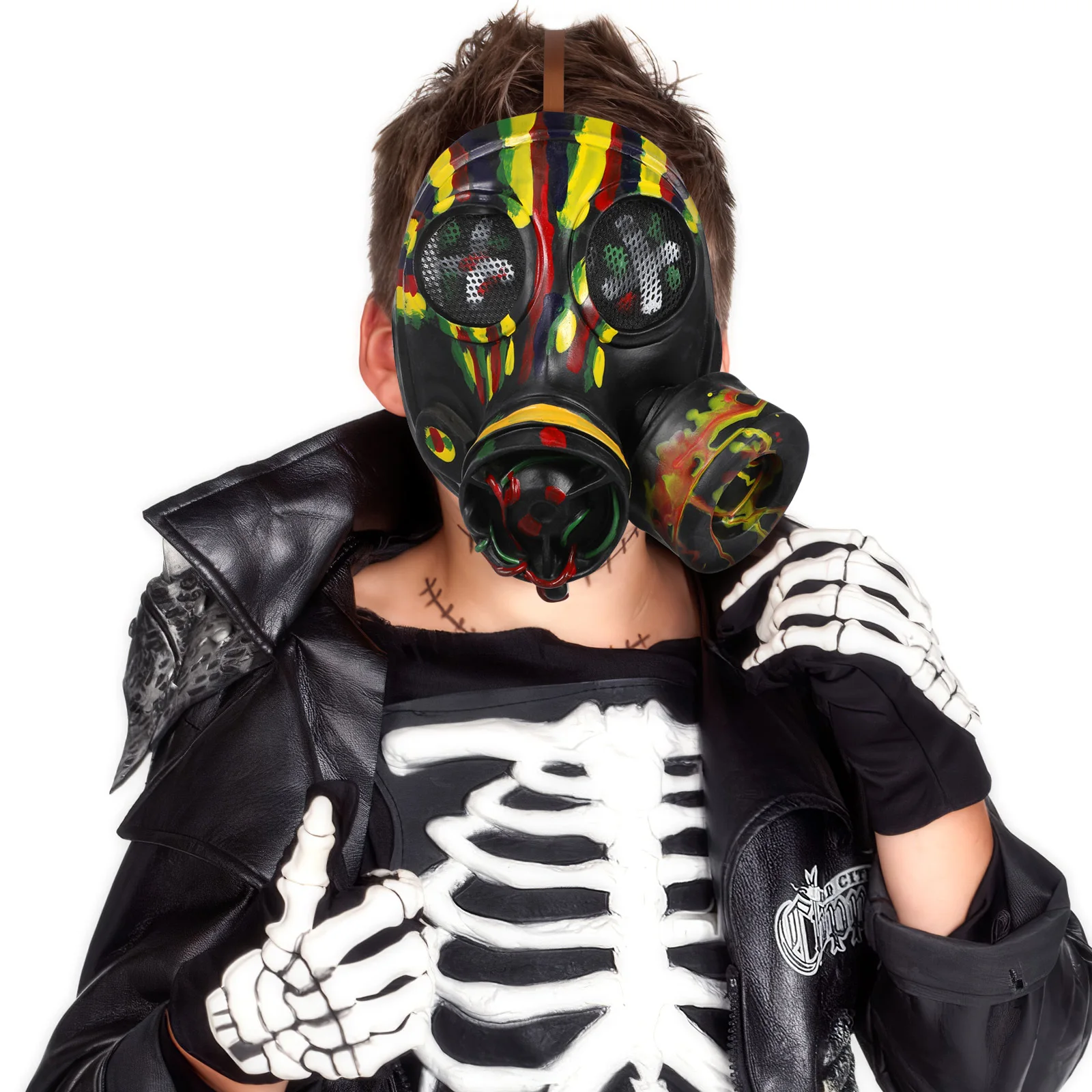 

Scary Halloween Punk Gas Mask Unique Design for Adults Festival Costume Party No Pungent Smell Comfortable Wear