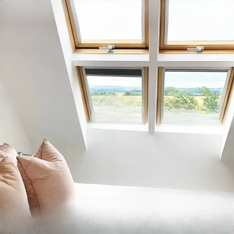 Customized modern aluminum intelligent electric sunroof, triple-glazed top window, automatic vertical opening design