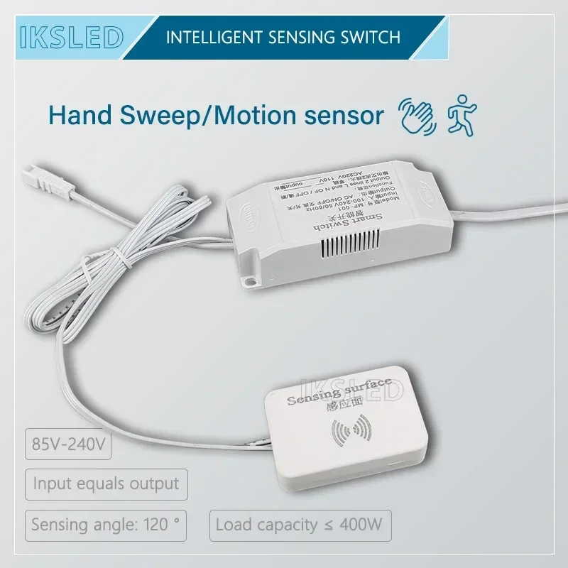 12V 24V IKS sensing distance 3-4m factory direct sales motion sensing switch, hand scan sensing switch 85V-240V