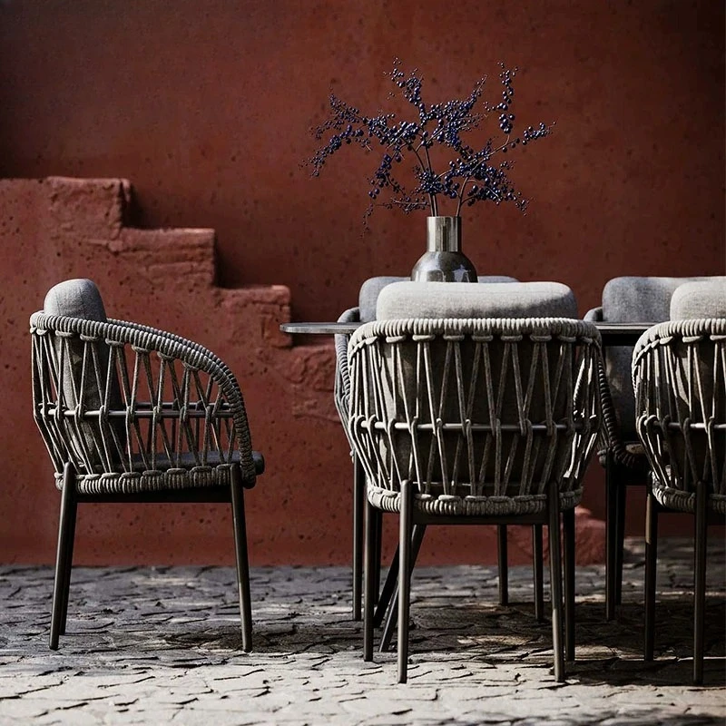 Outdoor garden, courtyard, table and chairs, hotel, B&B, combined furniture, villa, open-air waterproof, sunproof, leisure dinin