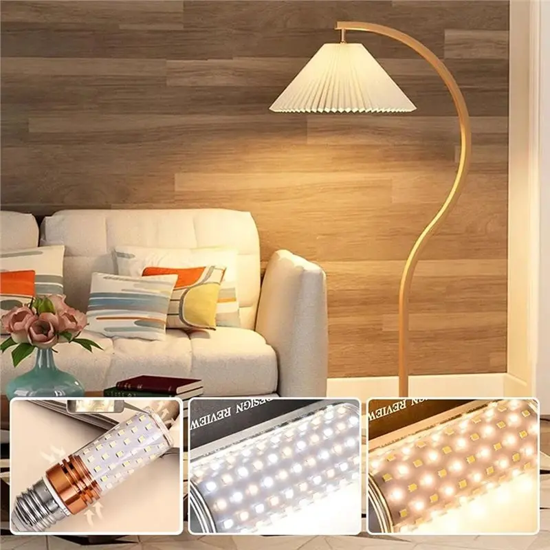 AA73 E27 LED Corn Bulb 10Pcs 16W Replacement For Halogen Lamps Small Screw-In Smart Three-Color Lighting