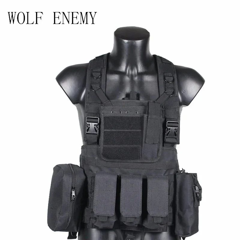 RRV Tactical Vest, Molle Vest, 600D Nylon, Airsoft Tactial Gear Colete Tatico, Black, Tan, OD Green, Woodland, CP, ACU