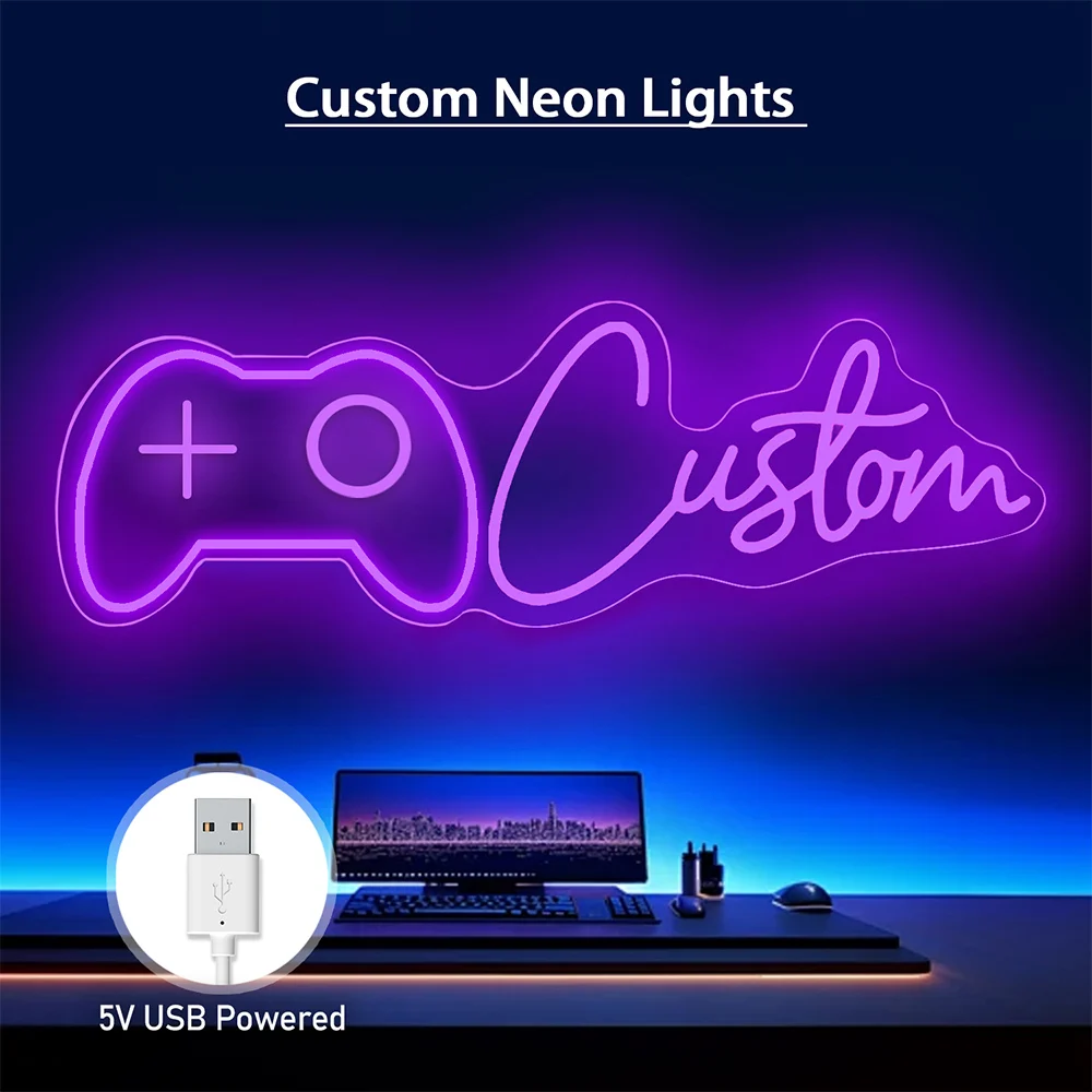 

Custom Led Neon Sign Gift for Kid Custom Game Signs Teenage Gift Led Neon Sign for Wall Decor Bedroom Decor Personalized Gifts