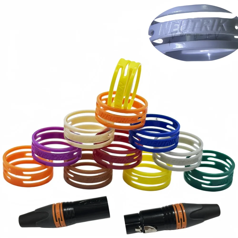 20-300 pièces, 100% neuf, anneau de marquage XXR adapté aux connecteurs XLR NEUTRIK NC3FXX/NC3MXX, anneau de couleur, anneau anti-déformation multicolore, 9 couleurs